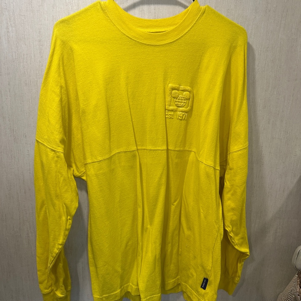 Disney Parks Spirit Jersey Yellow Long Sleeve Medium